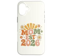 Mom Est 2026 Groovy Retro Daisy Flower New Mom Mother's Day Coque pour iPhone 16 Plus