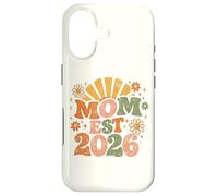 Mom Est 2026 Groovy Retro Daisy Flower New Mom Mother's Day Coque pour iPhone 17