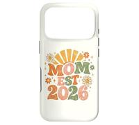 Mom Est 2026 Groovy Retro Daisy Flower New Mom Mother's Day Coque pour iPhone 17 Pro