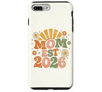Mom Est 2026 Groovy Retro Daisy Flower New Mom Mother's Day Coque pour iPhone 7 Plus/8 Plus
