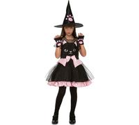 Mom Gatito Sorcière coutume rose 5-6 ans Rosa 5-6 Years