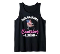 Mom Grandma Camping Legend Drapeau américain pour Femme Débardeur
