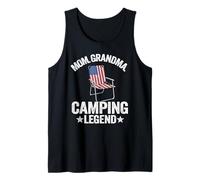 Mom Grandma Camping Legend Drapeau américain pour Femme Débardeur