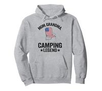 Mom Grandma Camping Legend Drapeau américain pour Femme Sweat à Capuche