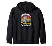 Mom Grandma Camping Legend Drapeau américain pour Femme Sweat à Capuche