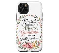 Mom Grandma Couronne Florale Coeur Roses Amour Familial Coque pour iPhone 11 Pro