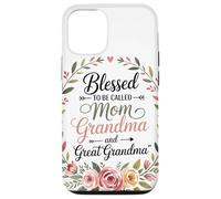 Mom Grandma Couronne Florale Coeur Roses Amour Familial Coque pour iPhone 12/12 Pro