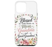 Mom Grandma Couronne Florale Coeur Roses Amour Familial Coque pour iPhone 12 Pro Max