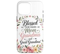 Mom Grandma Couronne Florale Coeur Roses Amour Familial Coque pour iPhone 16 Pro Max