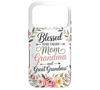 Mom Grandma Couronne Florale Coeur Roses Amour Familial Coque pour iPhone 17 Pro