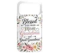 Mom Grandma Couronne Florale Coeur Roses Amour Familial Coque pour iPhone 17 Pro Max