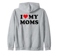 Mom I Love My Moms Pride Two Moms are Better Than One Mother Sweat à Capuche