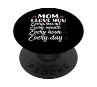 Mom I Love You Cute Mom Mothers Day for Mommy PopSockets PopGrip Adhésif