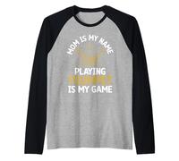 Mom is My Name Playing Trumpet is My Game Trompette Manche Raglan