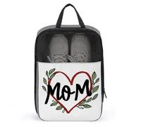 MOM is The Heart of The Family Sac à chaussures pour voyage usage quotidien Sac de rangement anti-poussière Pochette à chaussures de golf