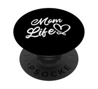 Mom Life Funny Heart Infinity Love Cute Mother's Day PopSockets PopGrip Adhésif