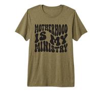Mom Life Mama La maternité est Mon ministère T-Shirt Haut de Gamme