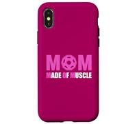 Mom Made of Muscle Funny Gym Mommy Fitness Workout Coque pour iPhone X/XS
