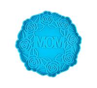MOM Moule de couronne de mère Plateau de rangement en silicone agate brillante pour la fabrication de moules décoratifs pour résine époxy