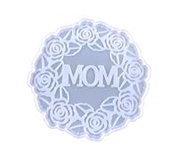MOM Moule de couronne de mère Plateau de rangement en silicone agate brillante pour la fabrication de moules décoratifs pour résine époxy
