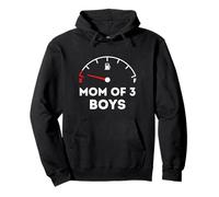 Mom of 3 Boys Running on Empty Funny Mother's Day Sweat à Capuche