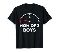 Mom of 3 Boys Running on Empty Funny Mother's Day T-Shirt