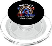 Mom of a Warrior Mois de Sensibilisation aux Maladies cardiaques congénitales CHD PopSockets PopGrip pour MagSafe