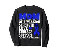 Mom of a Warrior Support Colon Cancer Awareness Items Gifts Sweatshirt