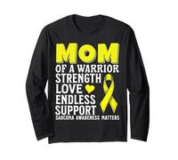 Mom of a Warrior Support Sarcoma Cancer Awareness Products Manche Longue