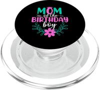 Mom of The Birthday Boy Cute Mom Mothers Day for Mommy PopSockets PopGrip pour MagSafe