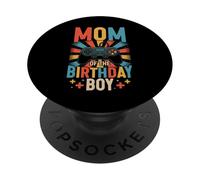 Mom of The Birthday Boy Jeu vidéo d'anniversaire Assorti PopSockets PopGrip Adhésif