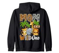 Mom of The Wild One Safari Jungle Animals 1er Anniversaire Sweat à Capuche