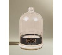 Mom Parfum Bougie Parfumée Collection Signature, Thé Vert/Rose Pivoine/Patchouli/Jasmin/Sakura/Coton/Fleur d'Oranger/Figue/Eucalyptus, 9x9x11 cm, 515g (Figue Santal)
