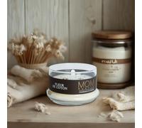 Mom Parfum Bougie Parfumée Collection Signature, Thé Vert/Rose Pivoine/Patchouli/Jasmin/Sakura/Coton/Fleur d'Oranger/Figue/Eucalyptus, 9x9x11 cm, 515g (Fleur de Sakura)