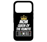 Mom Queen of The Remote - Cadeau pour Maman - Slogan Amusant Coque pour iPhone 17 Pro