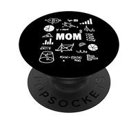 Mom Squared Second Time Mom Math Second Power Mother PopSockets PopGrip Adhésif