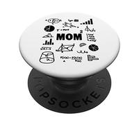Mom Squared Second Time Mom Math Second Power Mother PopSockets PopGrip Adhésif