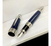 Mom-Stylo Plume Série Petit Prince,Saint Exupery Mb,Cadeau D'écriture À Encre,Fournitures De Bureau Avec Numéro De Série - Type Fontaine Bleue-Avec Étui En Cuir