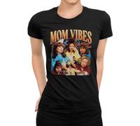 Mom Vibes Cool Moms Club Drôle Années 90 T-shirt pour femme, Noir , L