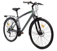 Vélo Trekking, Trekking Pro M 28"", Aluminium, Shimano 21v, Freins A Disque, Suspension Avant (Size M-L, Pour Cycliste De 1.65 A 1.79m) Gris