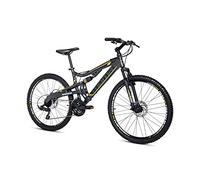 moma bikes Vélo VTT, EQX 26", Aluminium. Shimano 24V, Freins a Disque, Double Suspension (L-XL)