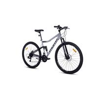 Vélo VTT Moma Bikes ROCK 29 FS, SHIMANO 21v, Freins a disques & Full Suspension Gris G