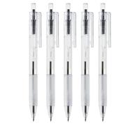 MoMA Muji Lot de 5 stylos à bille en polycarbonate transparent 0,7 mm Fabriqué au Japon par Muji