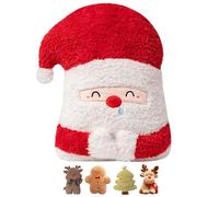 MOMAHUA 25cm Peluche de Noël,Jouet en Peluche Père Noël Étoile Kawaii,Plush Squishy Poupée Bonhomme Décor Cadeaux Enfant de Noël,Décoration d’Intérieur et Remplissage de Chaussette