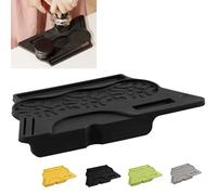 MOMAHUA Tapis de Tassage Espresso Noir en Silicone Base Antidérapante pour Portefiltre Espresso, Stable et Durable pour Usage Domestique et Barista