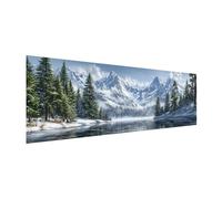 MOMAKA 5D Diamond Painting Grand Format Paysage, Broderie Diamant Kits Point De Croix Broderie Montagnes Enneigées, Diamonds Art Craft Cross Embroidery Pour La Décoration Murale à Domicile 30x80 cm