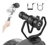 Moman Caméra Microphone directionnel Shotgun DSLR Externe à condensateur pour vidéo avec Protection Contre Le Vent Support Amortisseur pour Canon Sony Nikon Panasonic Caméscope Smartphone PC MA1