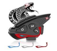 Moman CP-S Intercom Moto sans Fil 5.1 pour 8 Motards, Intercom Casque Moto 2000 m avec Appairage Universel, Kit Main Libre Moto DSP/CVC Anti-Bruit, Haut-Parleurs Hi-FI 40 mm, Radio FM, IP65 Étanche