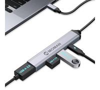Moman CT4 Hub USB 3.0 avec 4 Ports USB 3.0, répartiteur Compatible avec iPhone 15/15Pro, MacBook Air/Pro, iPad, Surface Pro/Go, Galaxy
