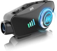 Moman H4C Casque Moto avec Caméra 1080P Grand Angle 120° Kit Mains Libre